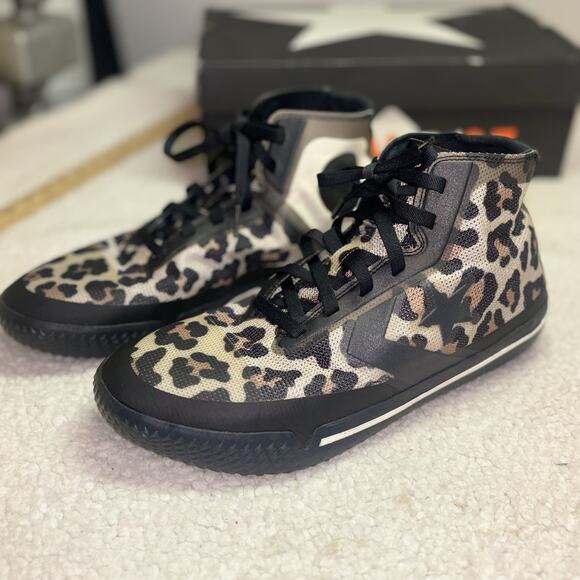 Converse React Mens Size 10 All Star Pro BB Leopard Sneakers Shoes 166451C Rare